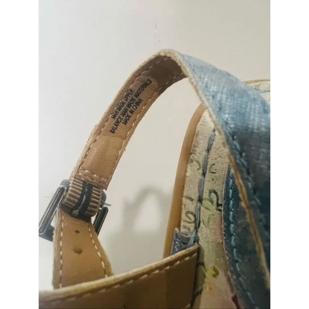 b.o.c by Born Brielle Women's Blue Metallic Strappy Sandals Sz 6M - Picture 6 of 6